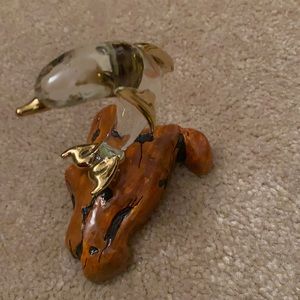High Quality Glass Dolphin with gold trim Glass Collection